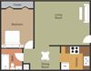 1 Bed 1 Bath - B